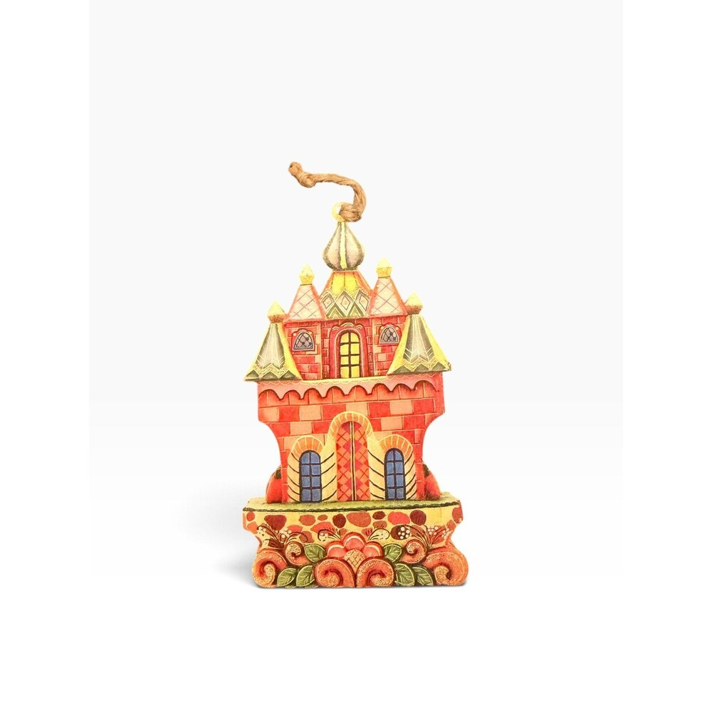 Set of 2 Fairy Castle Wooden Christmas Ornaments Christmas by G. DeBrekht new